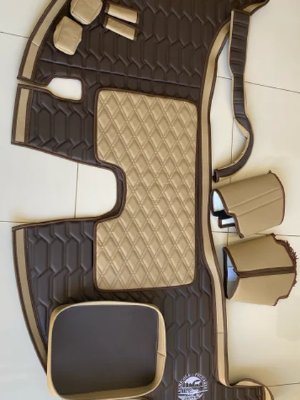 Kit completo de tapetes e apoios — trabalho de tapeçaria da Tractor Car